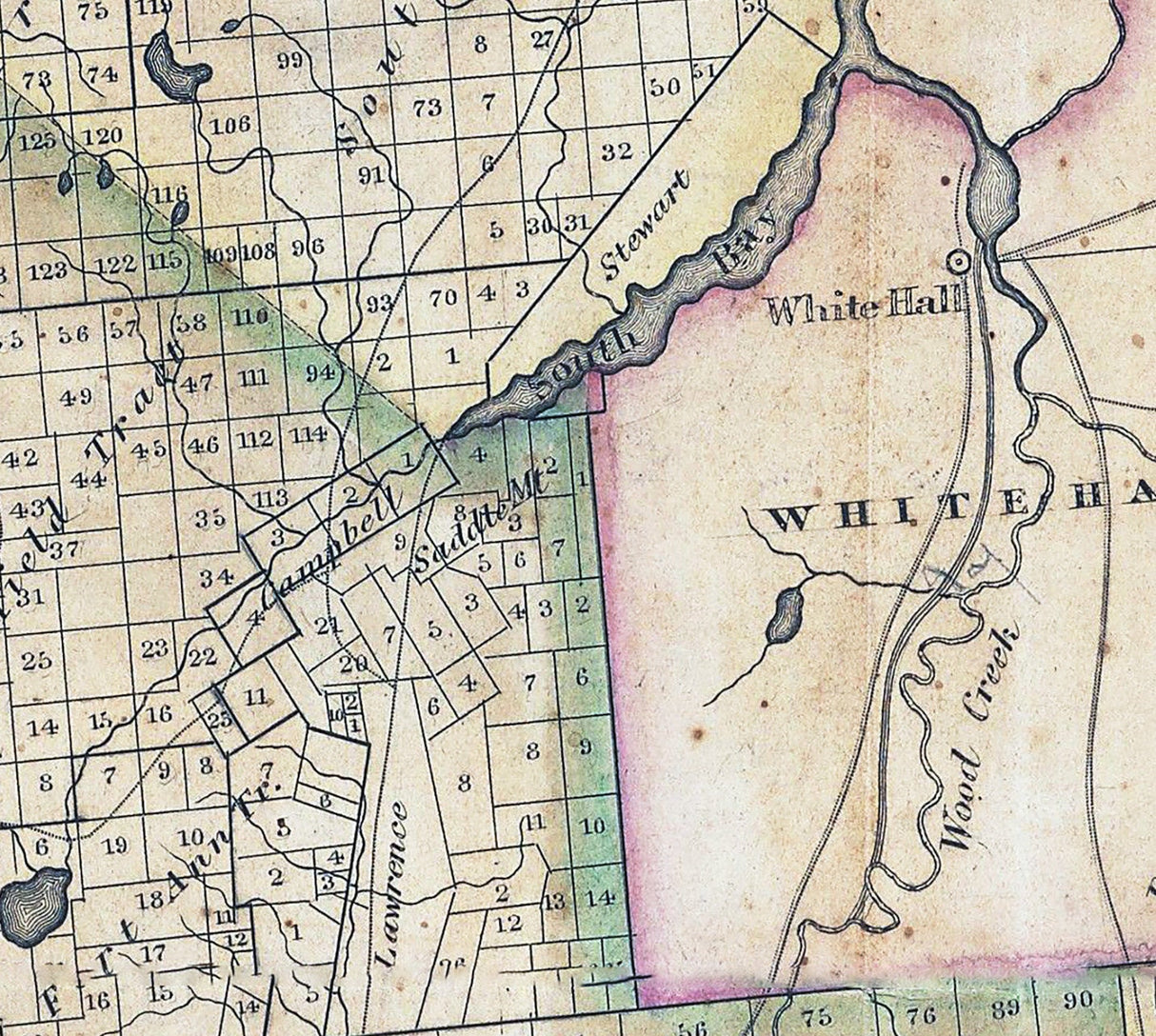 1829 Map of Washington County New York
