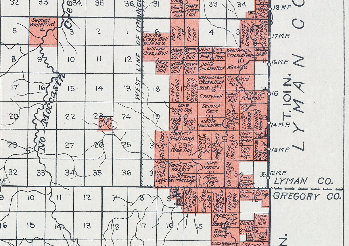 1906 Map of Tripp County South Dakota