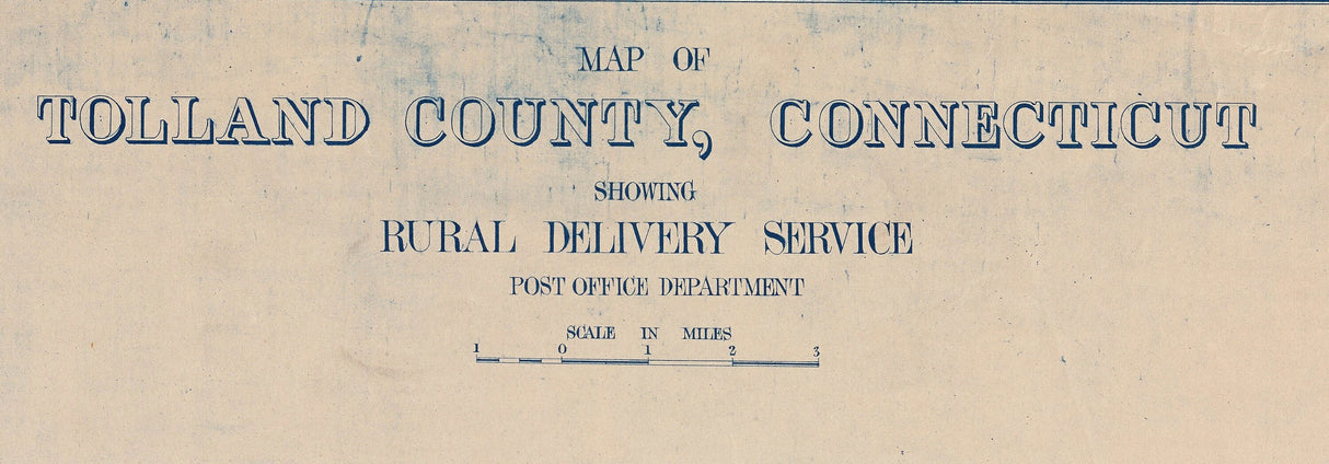 1910 Map of Tolland County Connecticut