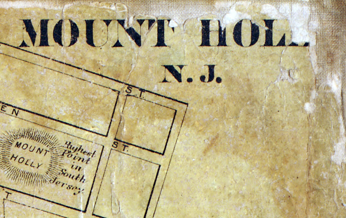 1870 Map of Mount Holly New Jersey