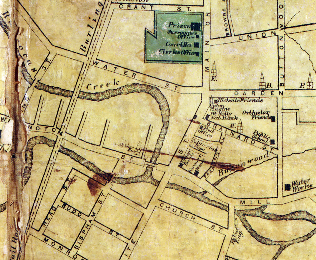1870 Map of Mount Holly New Jersey