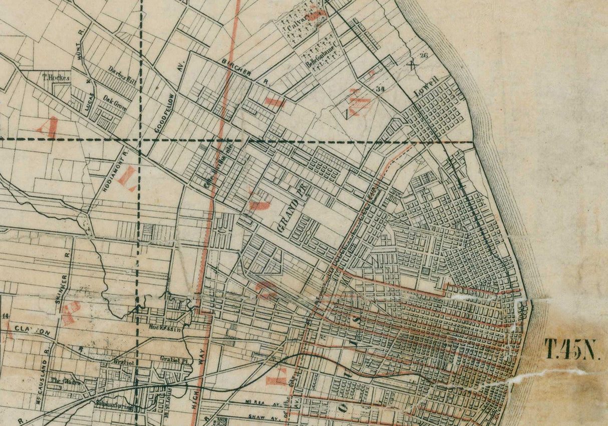 1800s Map of St Louis County Missouri