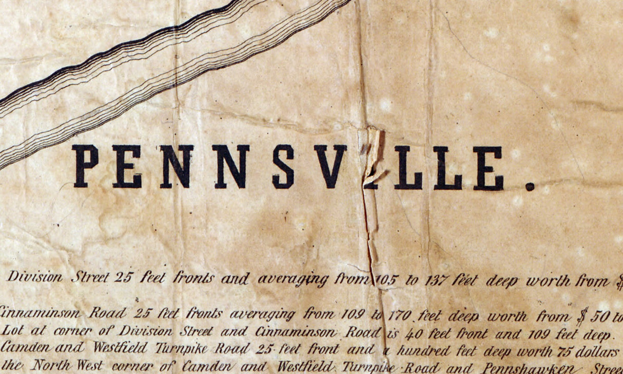 1870 Map of Pennsville New Jersey