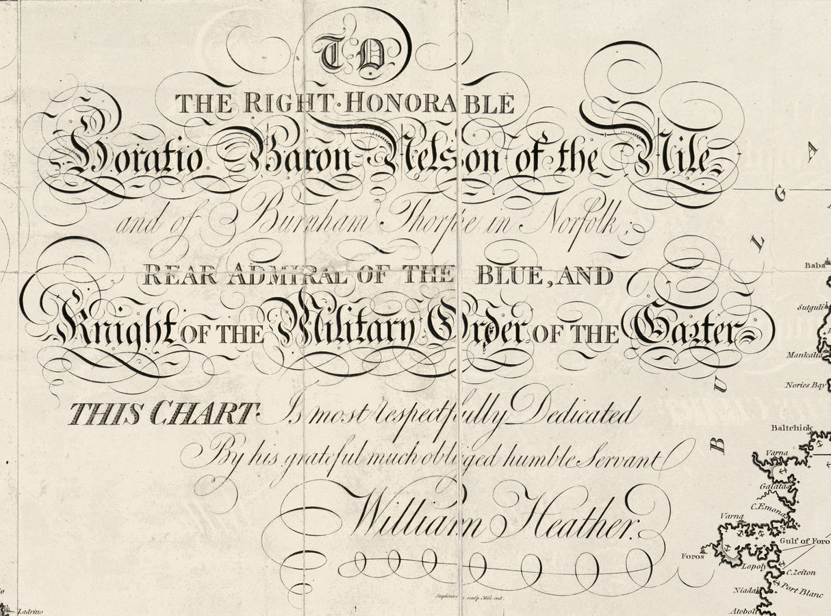 1797 Chart of the Mediterranean Sea