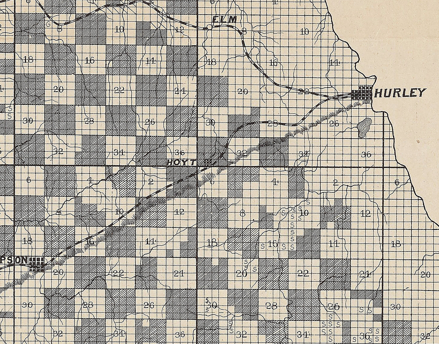1887 Map of Ashland County Wisconsin