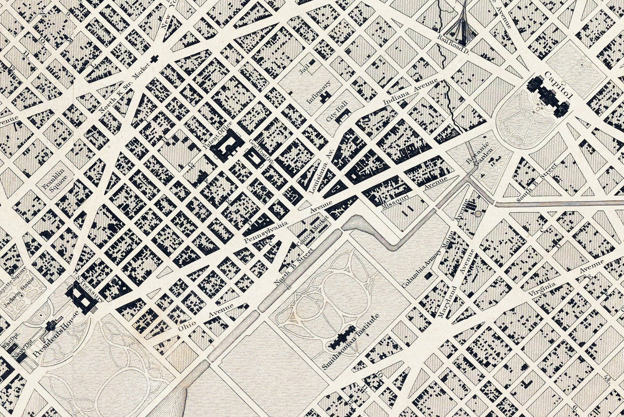 1890 Map of Washington DC