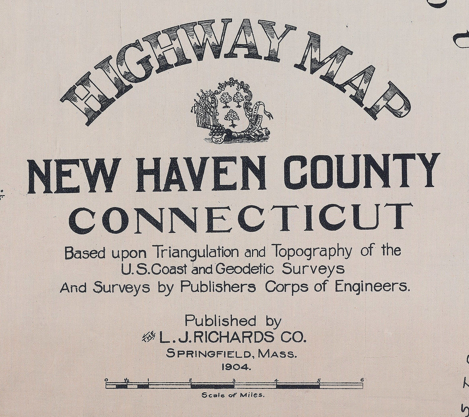 1904 Map of New Haven County Connecticut