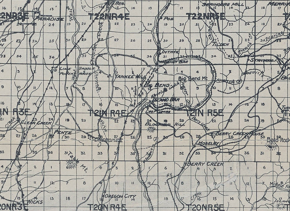 1914 Map of Butte County California