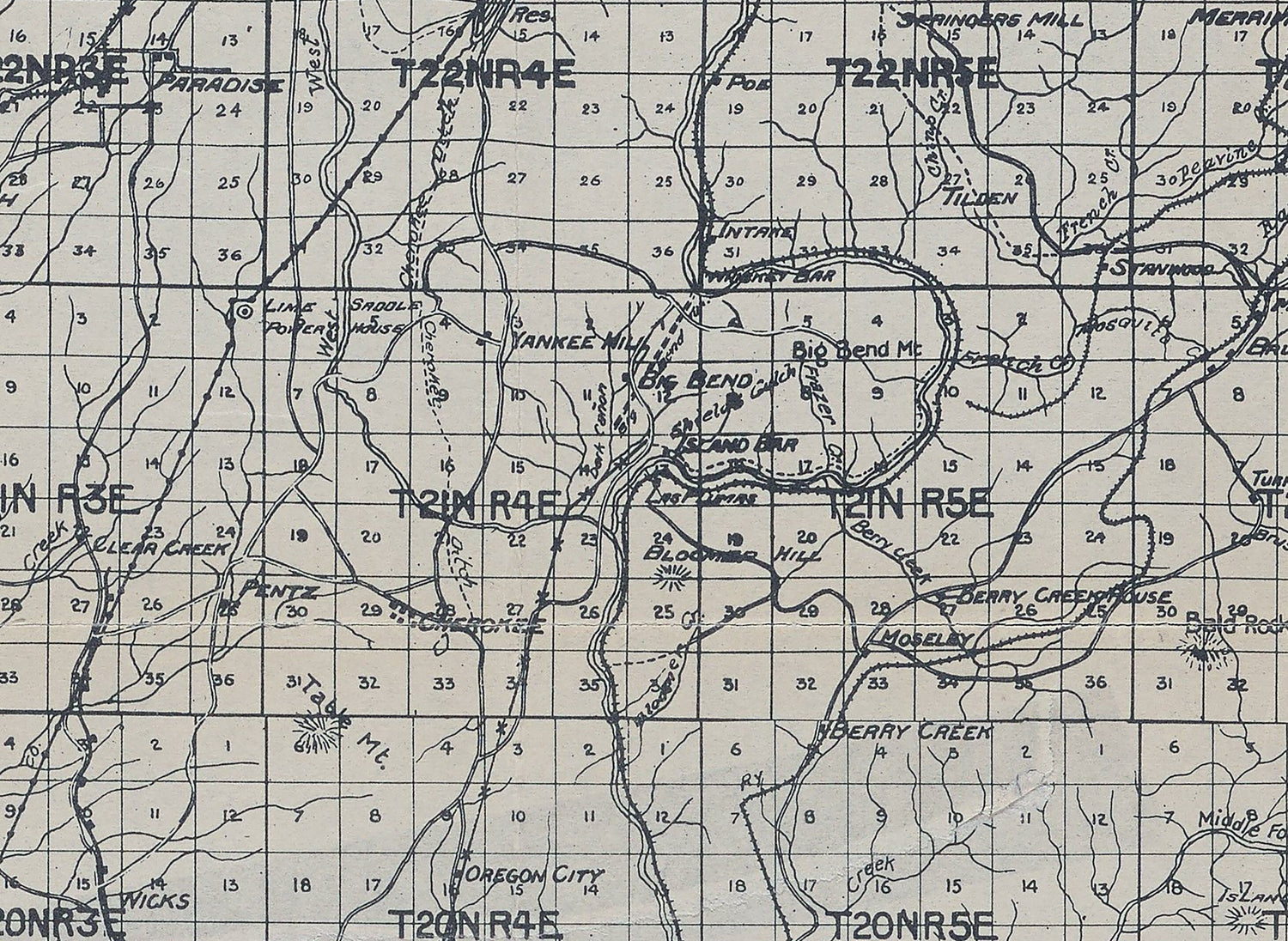 1914 Map of Butte County California