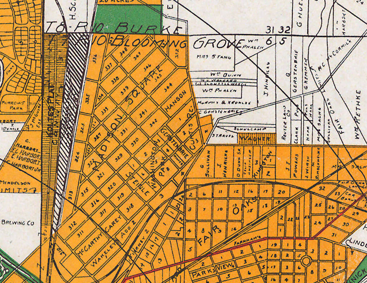 1917 Map of Madison Wisconsin