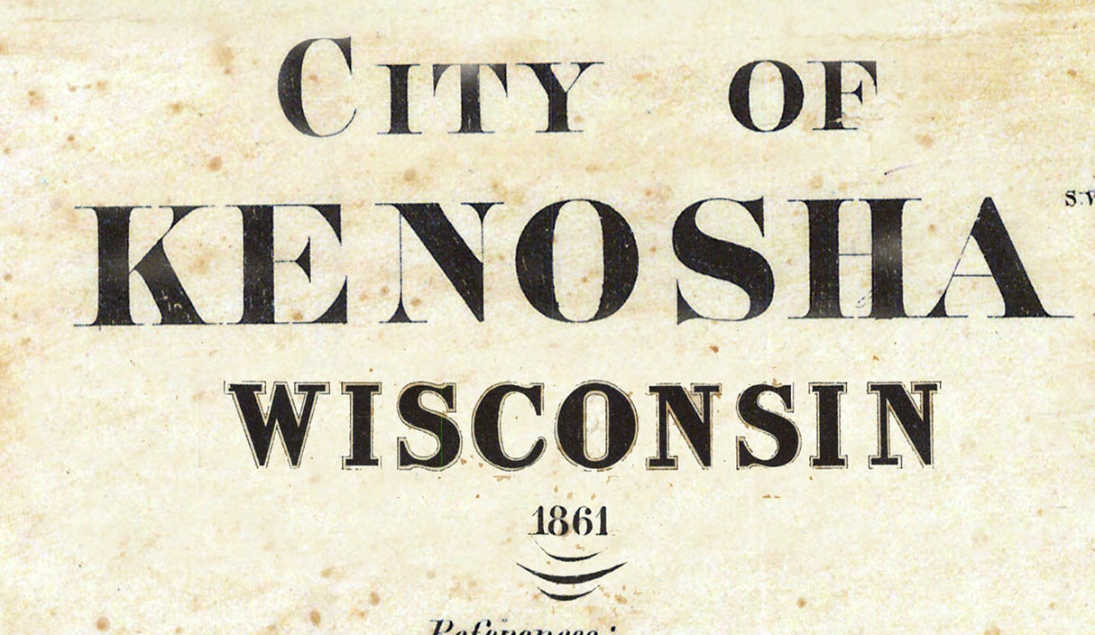 1861 Map of Kenosha Wisconsin