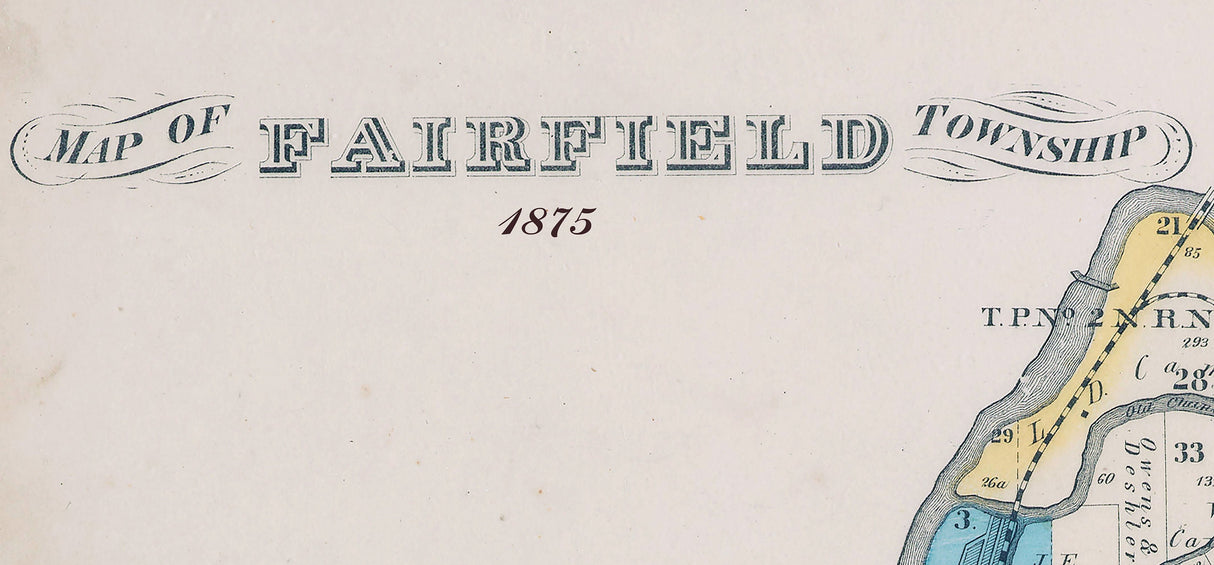 1875 Map of Fairfield Township Butler County Ohio