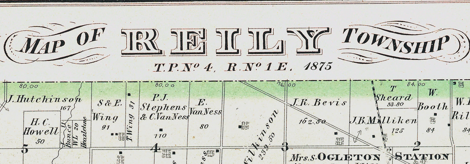 1875 Map of Reily Township Butler County Ohio