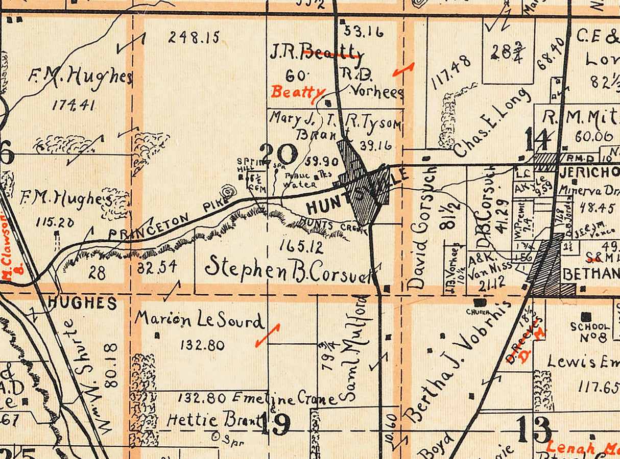 1914 Map of Liberty Township Butler County Ohio