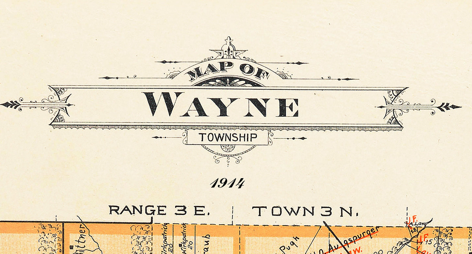 1914 Map of Wayne Township Butler County Ohio