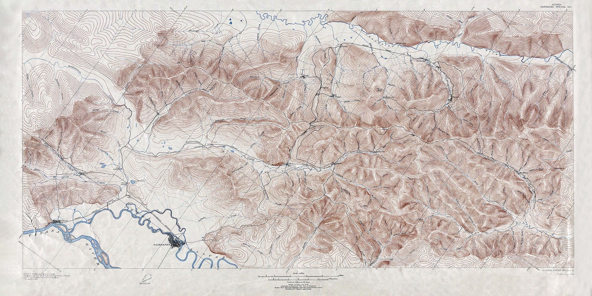 1908 Map of Fairbanks Alaska and Environs