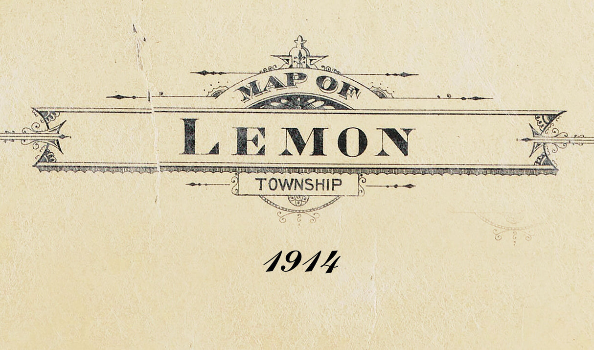 1914 Map of Madison and Lemon Township Butler County Ohio