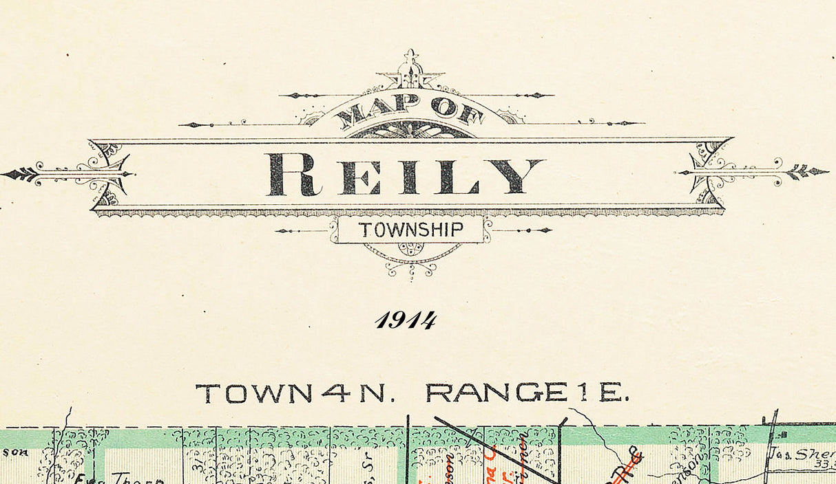 1914 Map of Reily Township Butler County Ohio