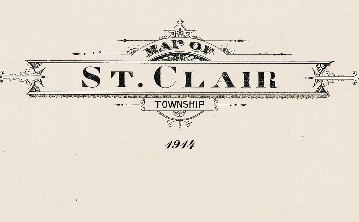 1914 Map of St Clair Township Butler County Ohio