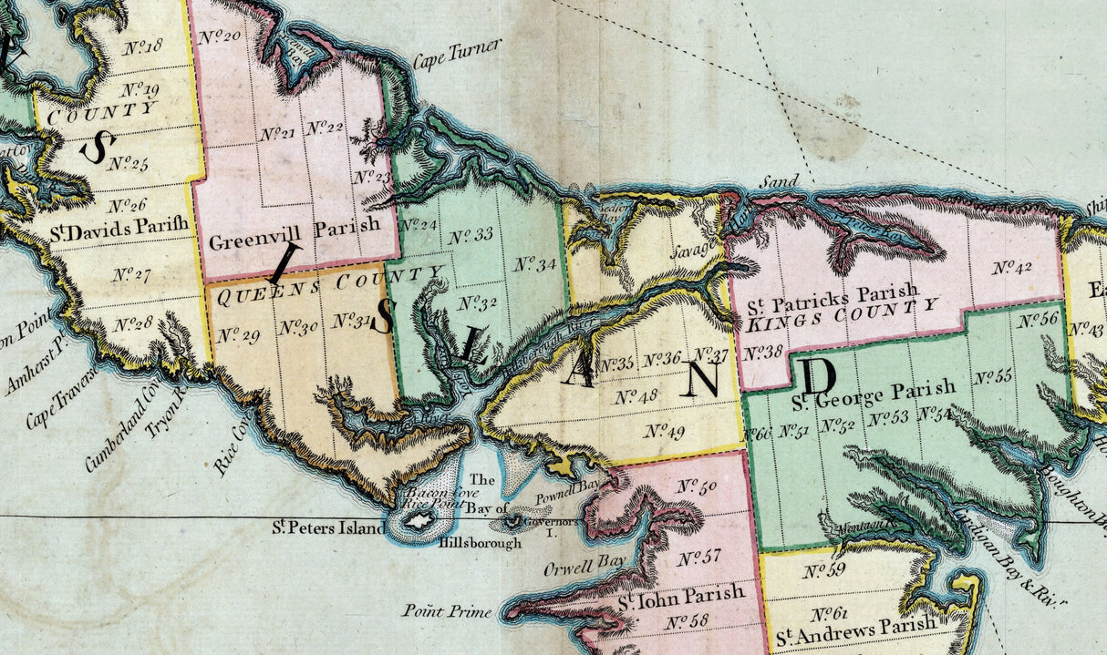 1768 Map of Nova Scotia Acadia and Cape Breton Canada