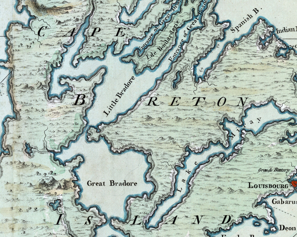 1768 Map of Nova Scotia Acadia and Cape Breton Canada