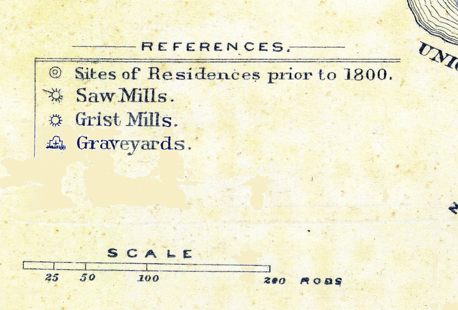 1870 Town Map of Buxton Maine