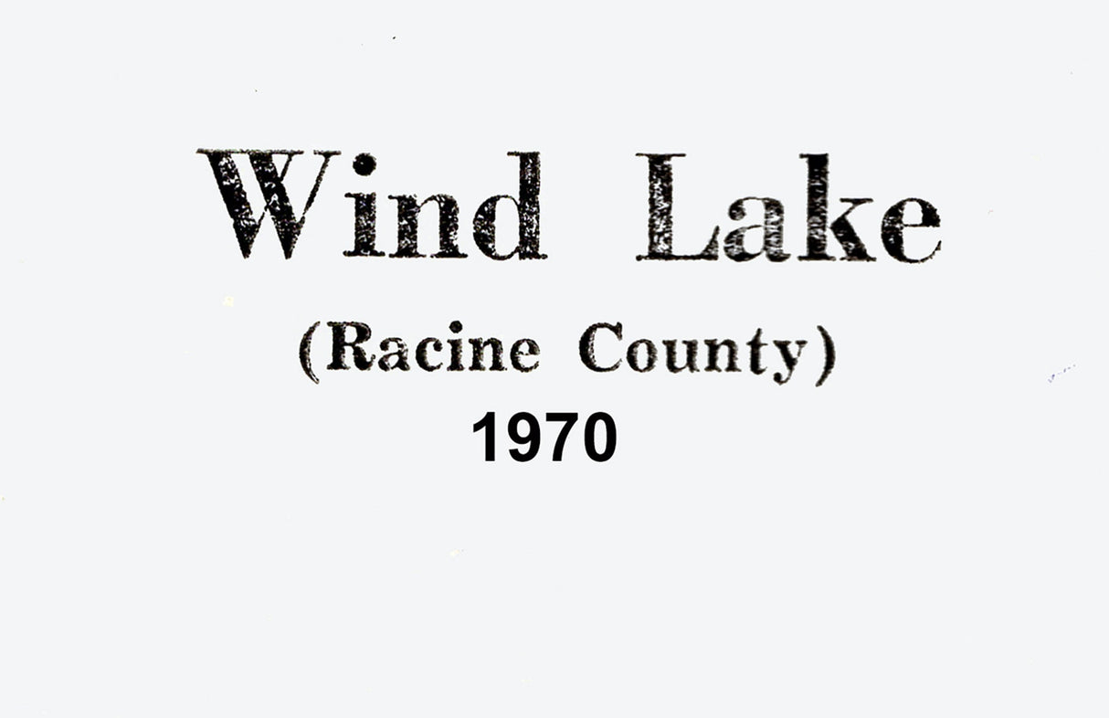 1970 Map of Wind Lake Racine County Wisconsin