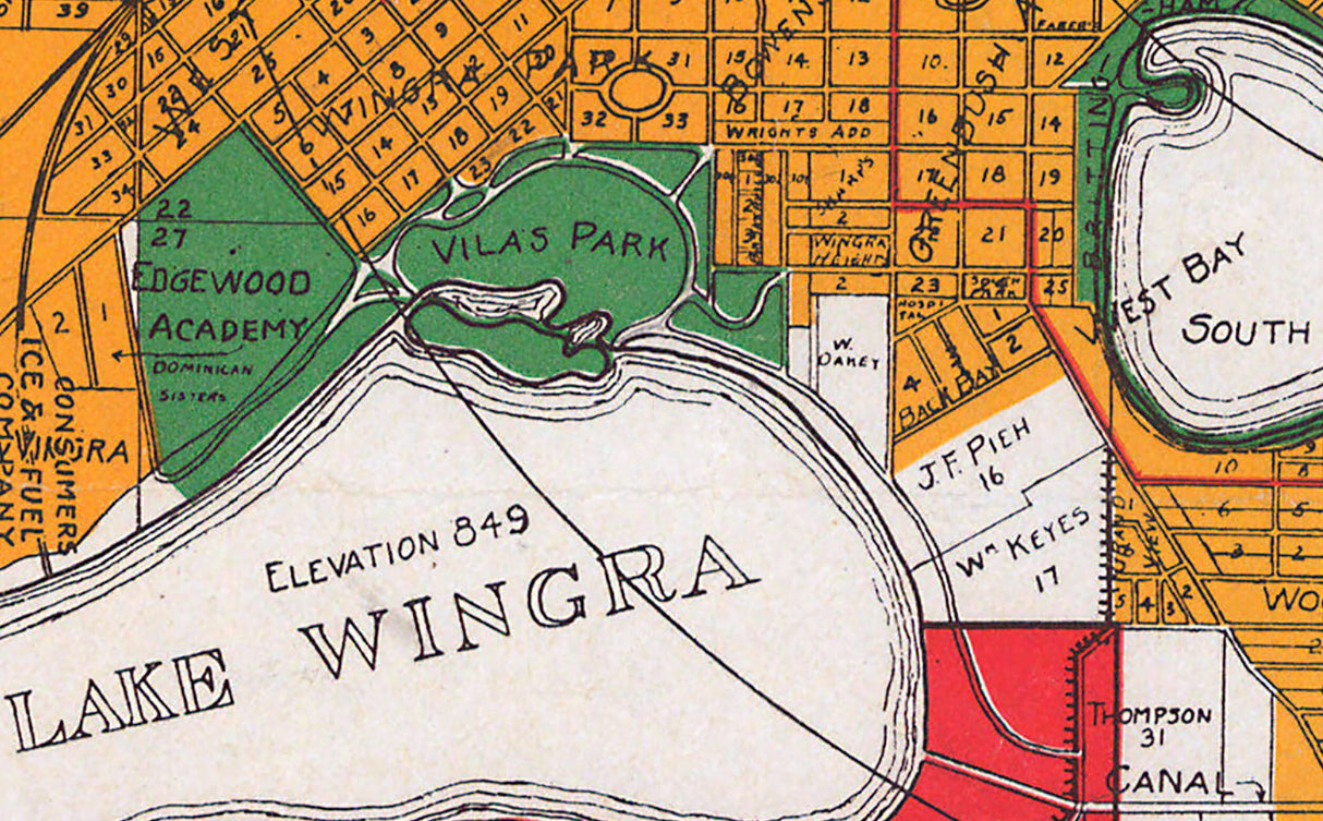 1917 Map of Madison Wisconsin