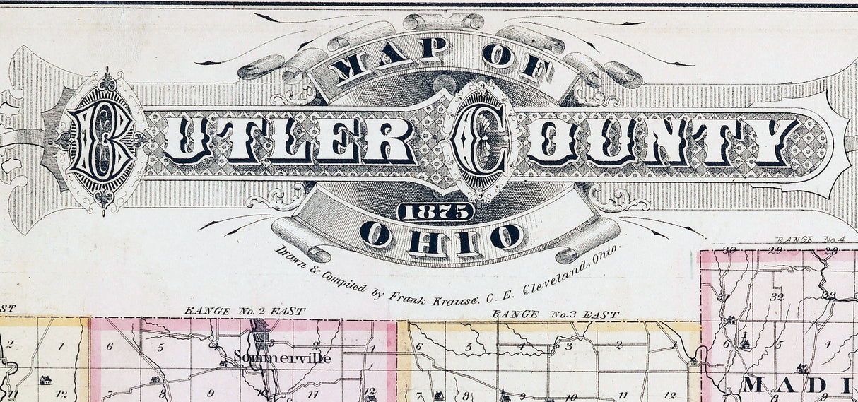 1875 Map of Butler County Ohio