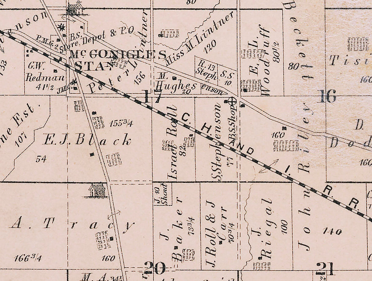 1875 Map of Hanover Township Butler County Ohio