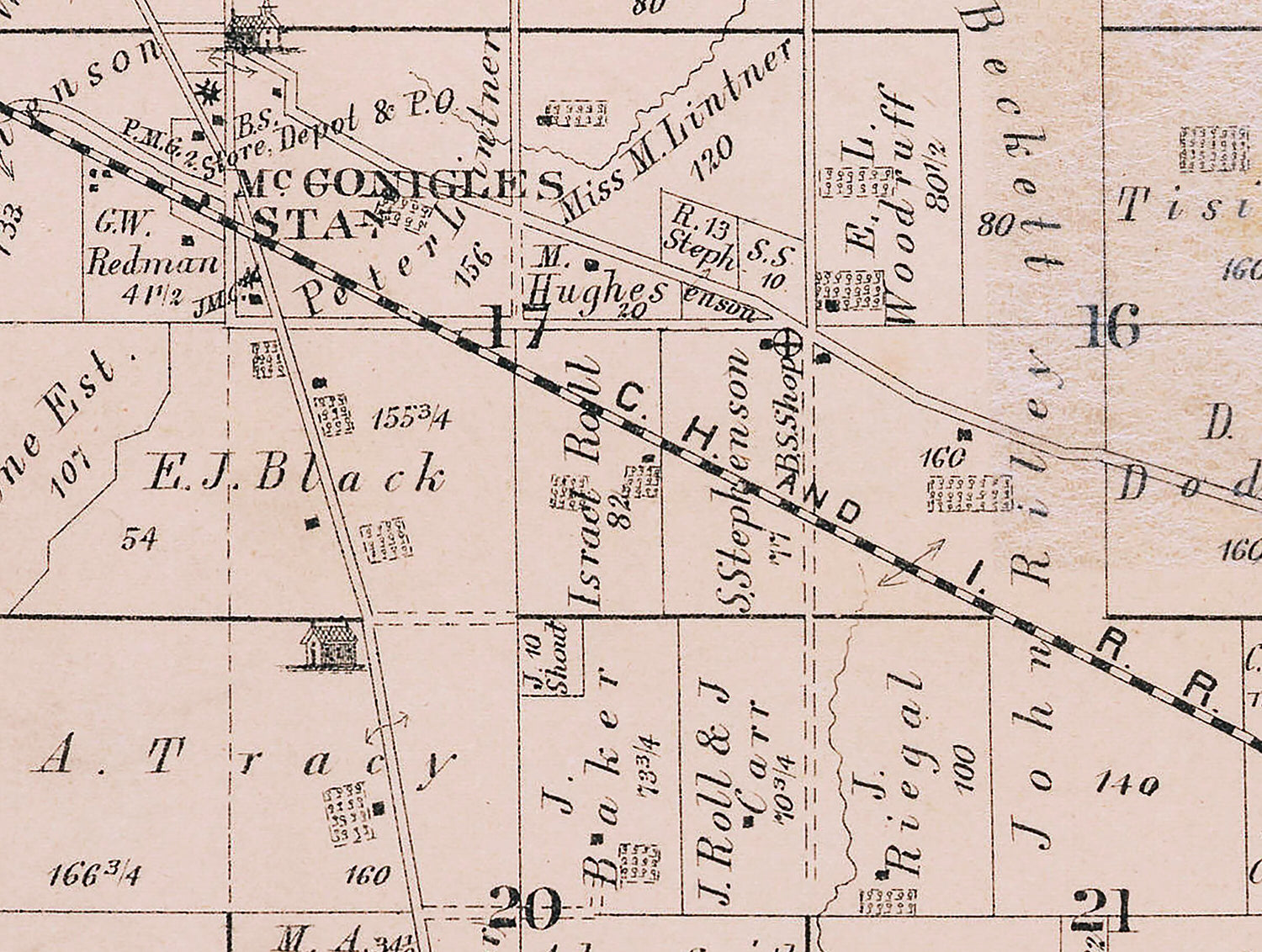 1875 Map of Hanover Township Butler County Ohio