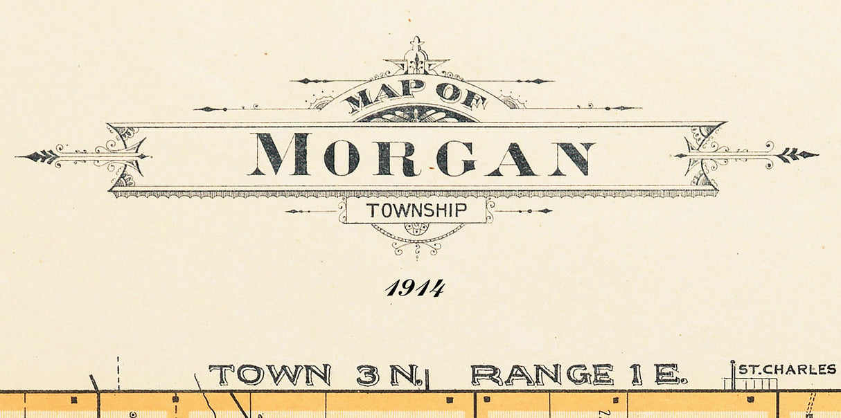 1914 Map of Morgan Township Butler County Ohio