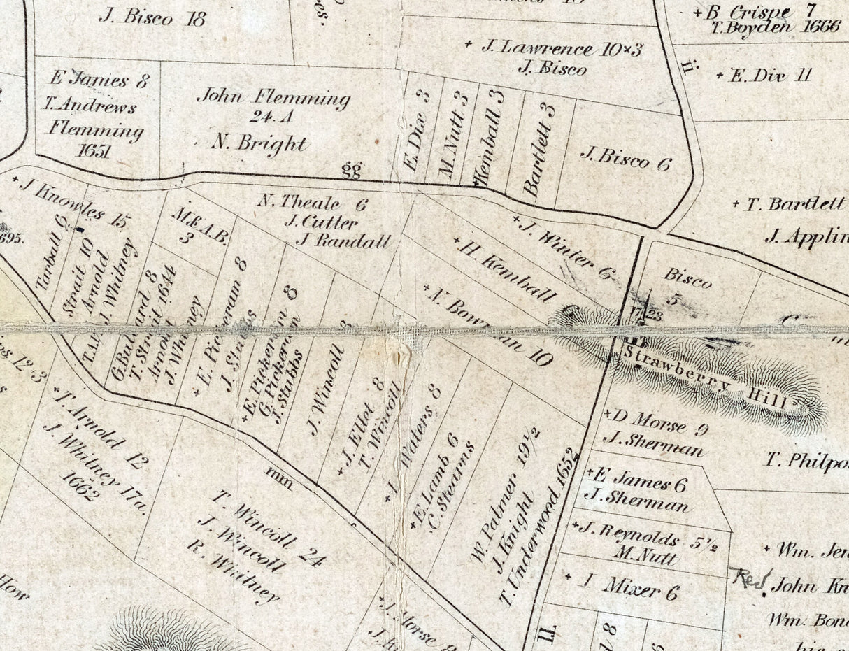 1855 Map of Watertown Massachusetts