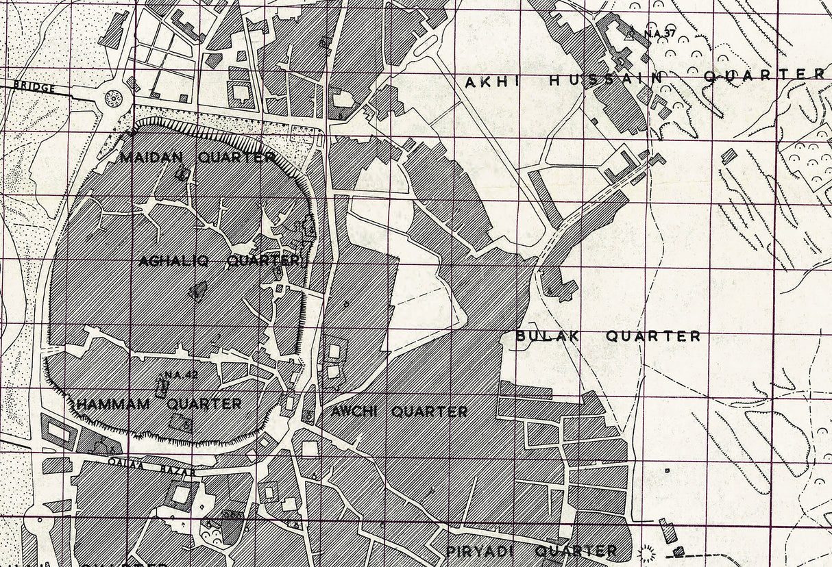 1958 Map of Kirkuk Iraq