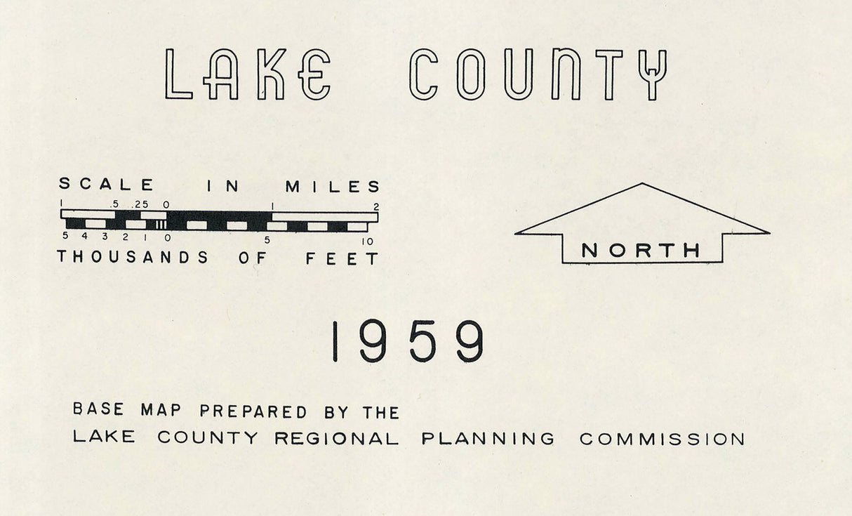 1959 Map of Lake County Illinois