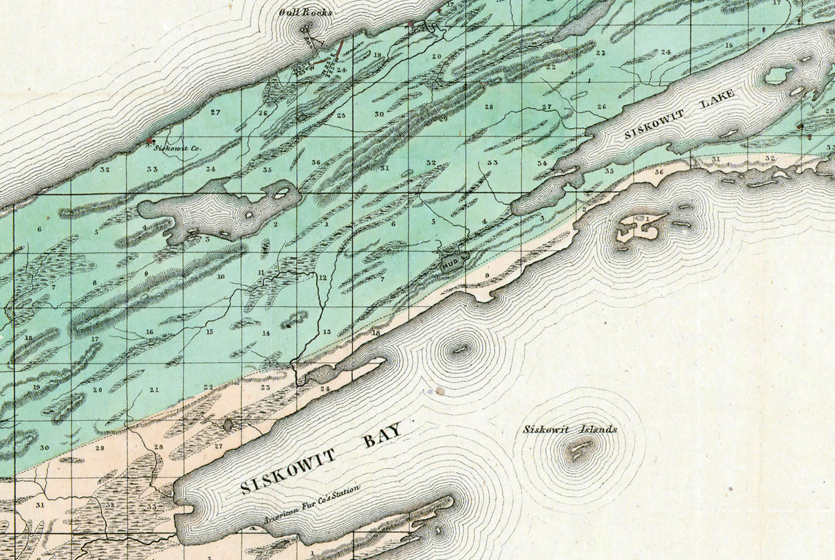 1847 Map of Isle Royale Lake Superior