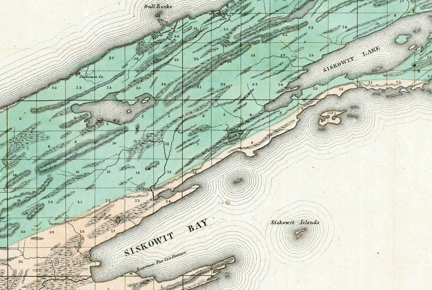 1847 Map of Isle Royale Lake Superior