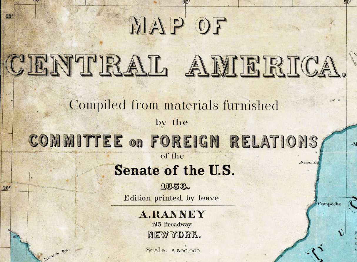 1856 Map of Central America