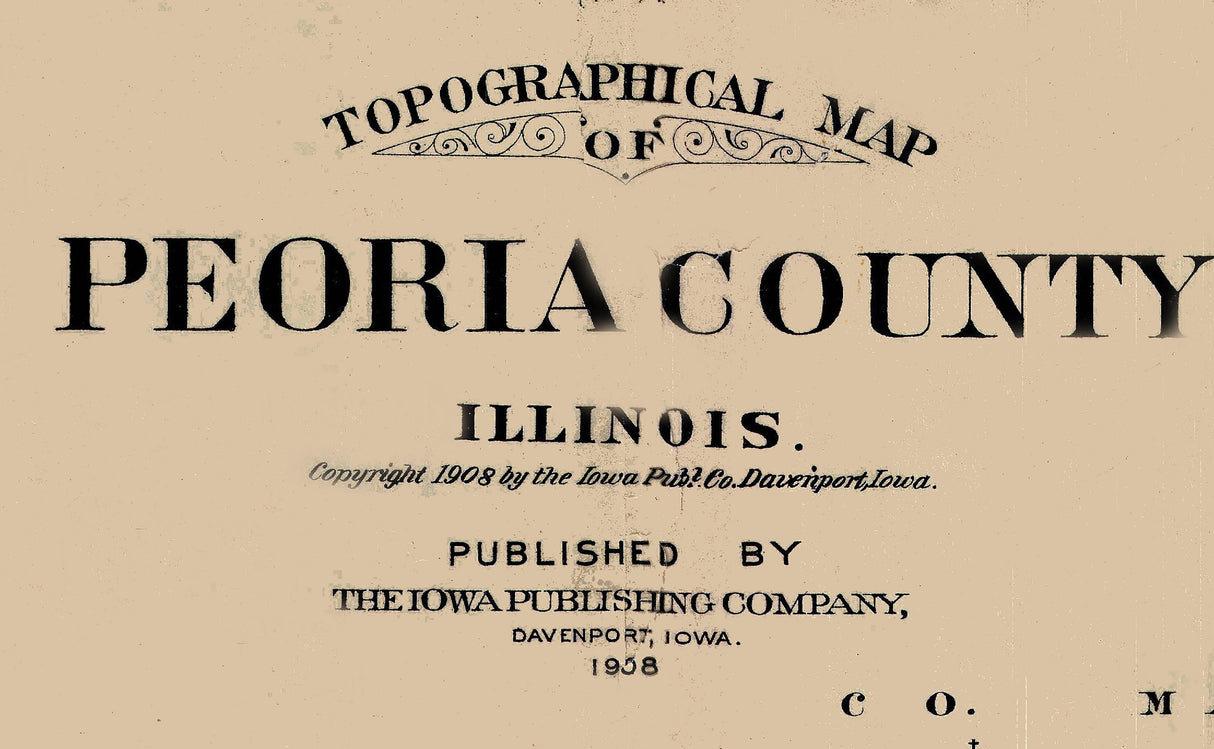 1908 Map of Peoria County Illinois