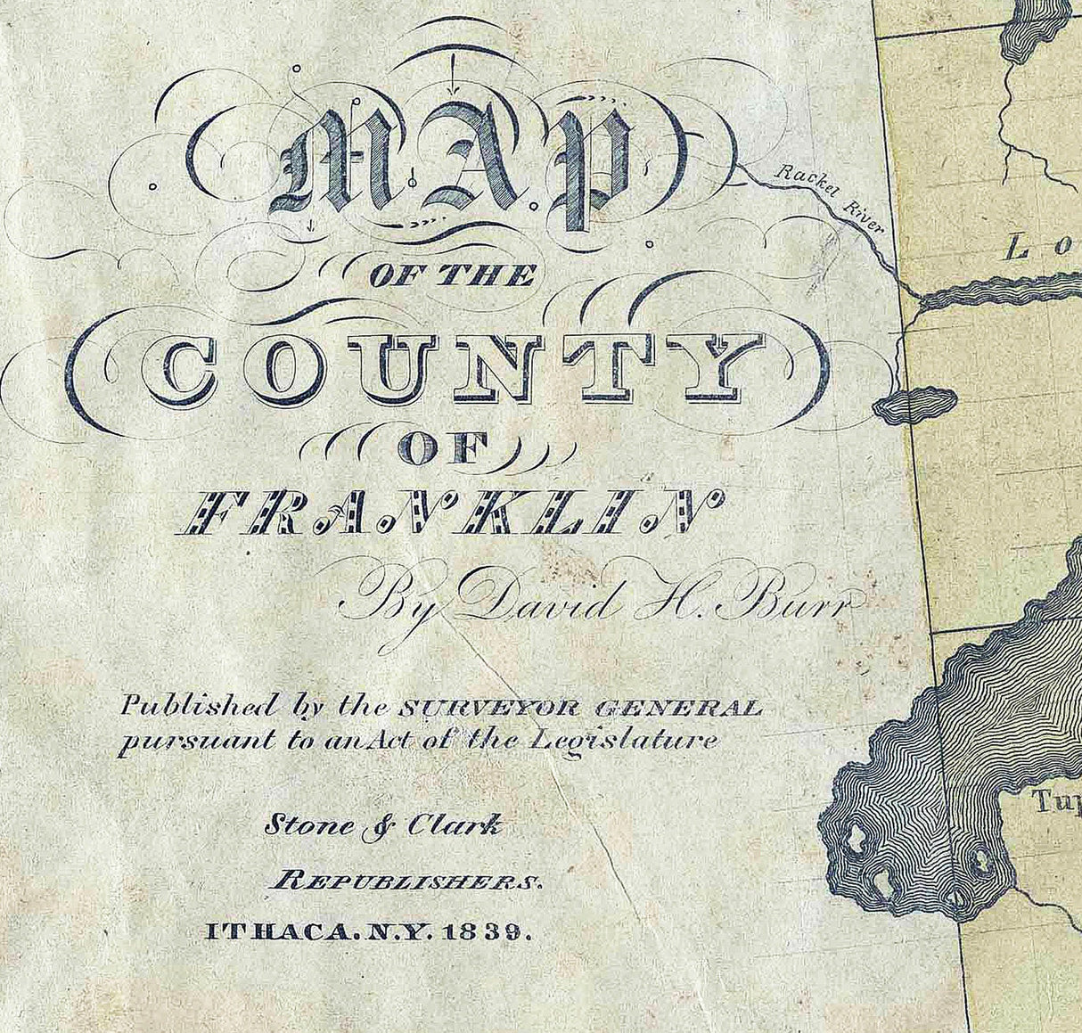 1839 Map of Franklin County New York