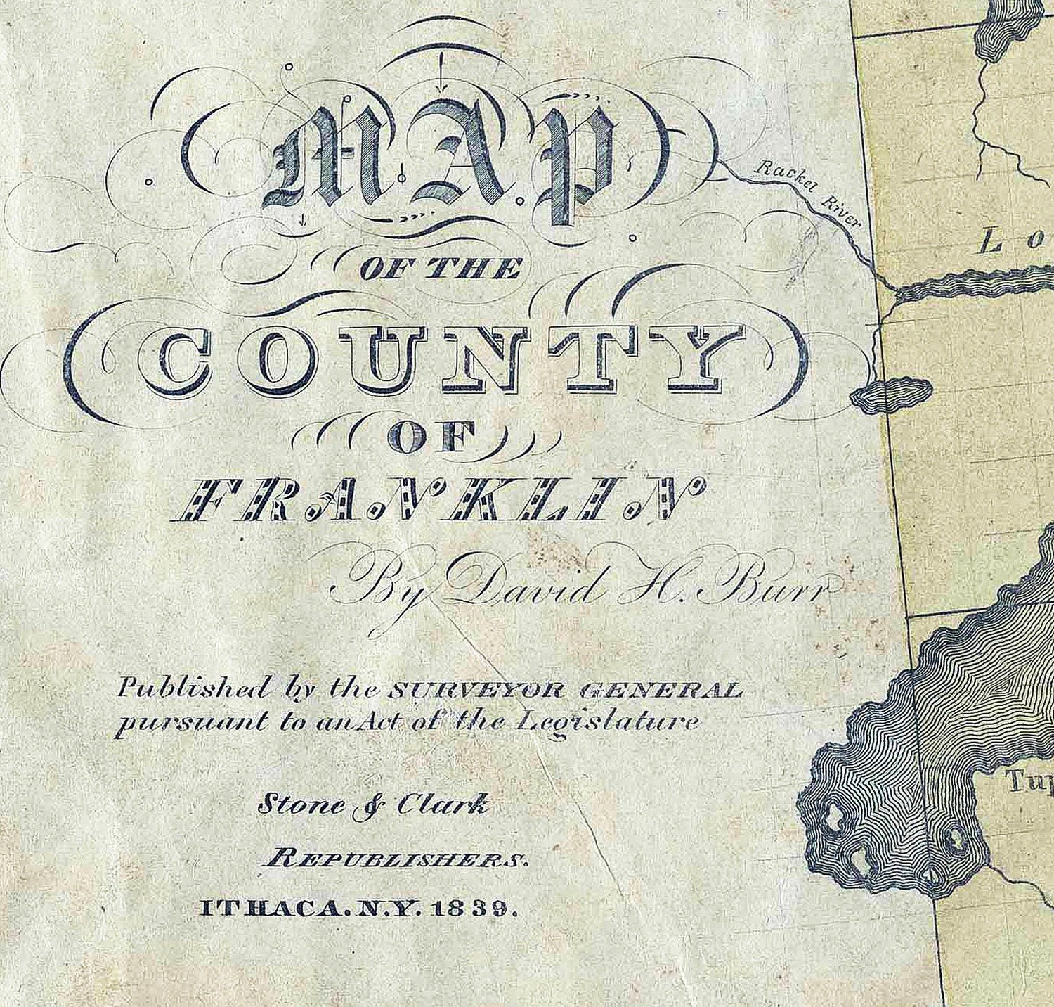 1839 Map of Franklin County New York