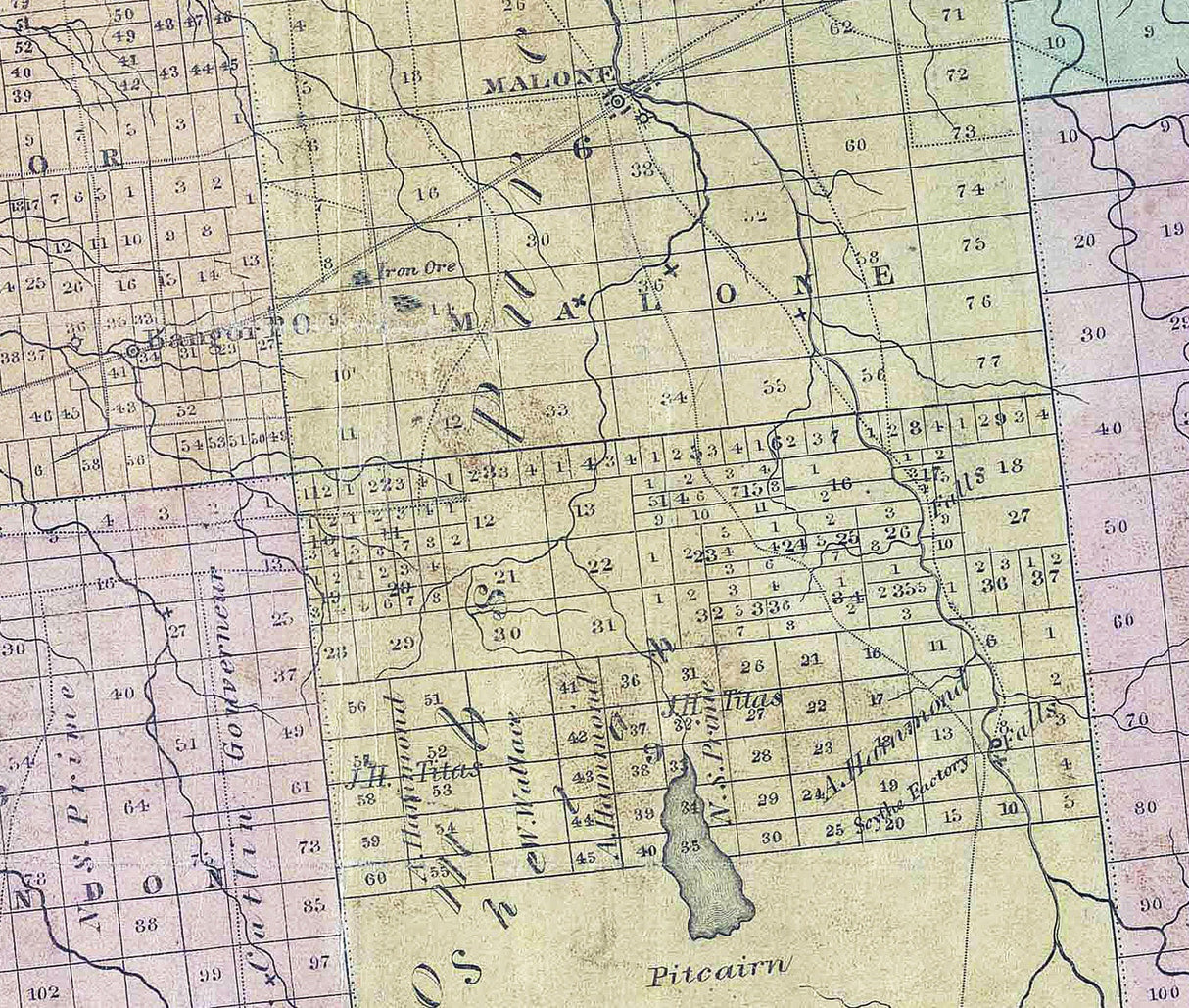 1839 Map of Franklin County New York