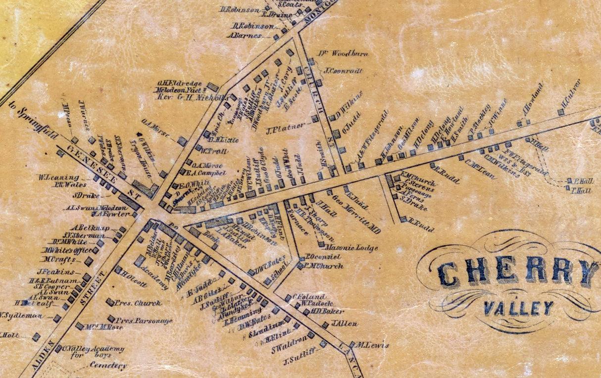 1856 Map of Otsego County New York