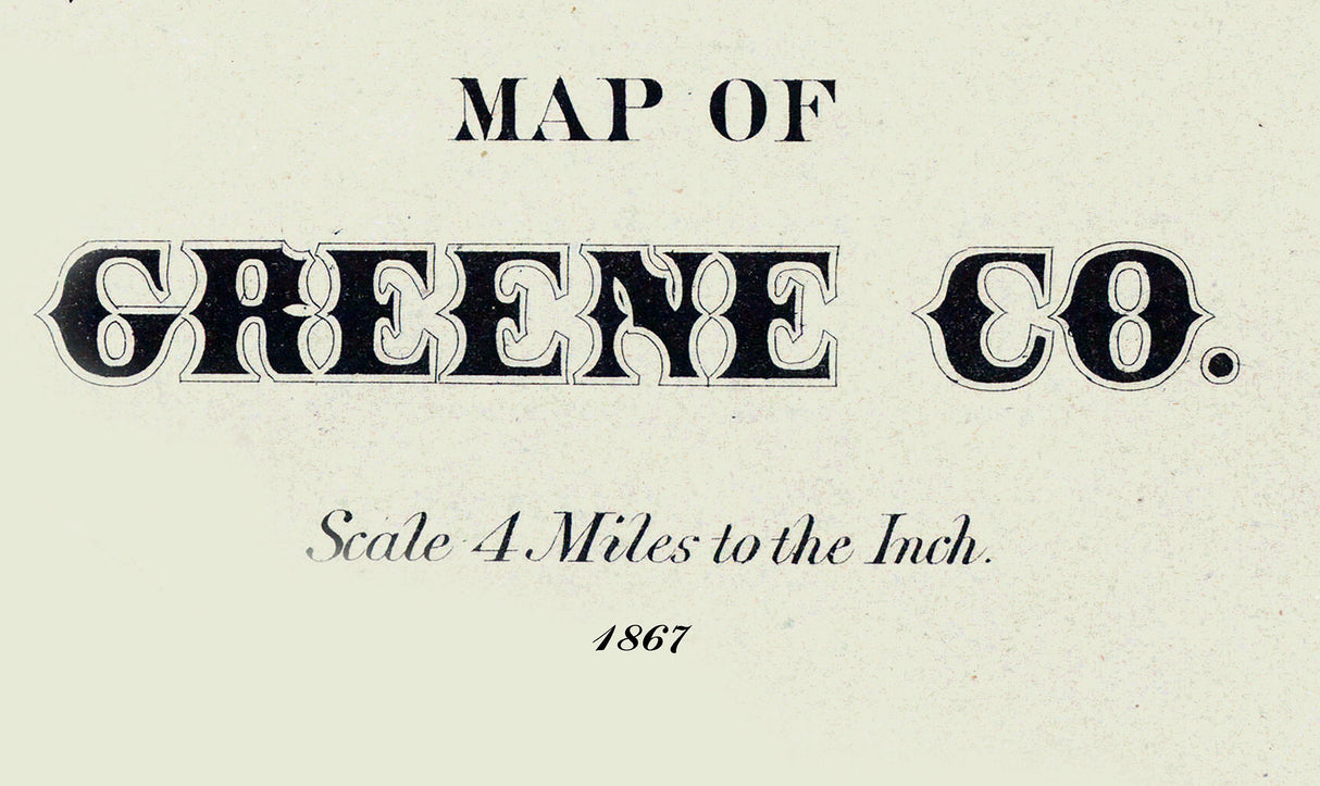 1867 Map of Greene County New York