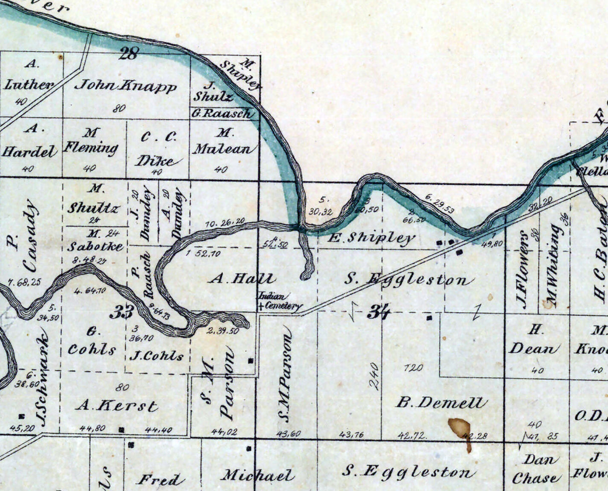 1875 Map of St Marie Township Green Lake County Wisconsin