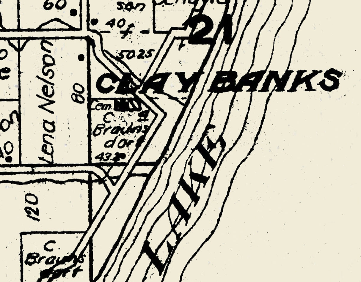 1917 Map of Clay Banks Township Door County Wisconsin