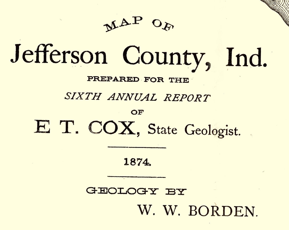 1874 Map of Jefferson County Indiana