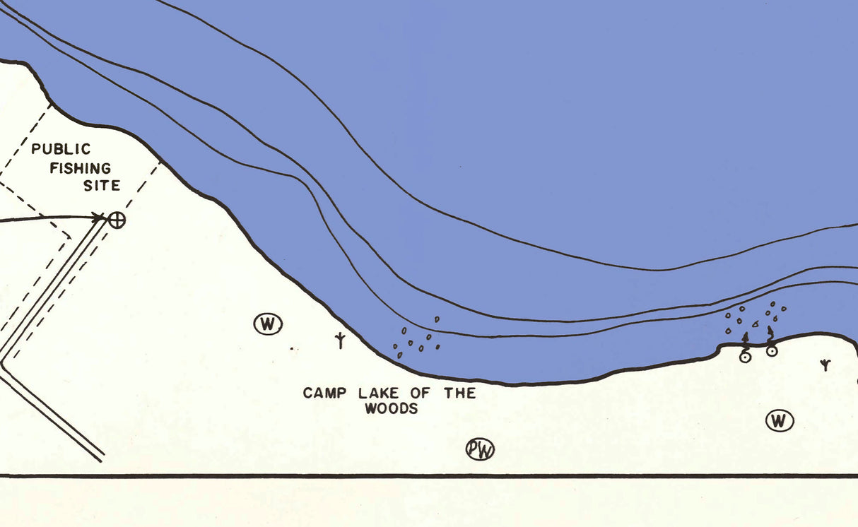 1963 Map of Lake Of The Woods Van Buren County Michigan