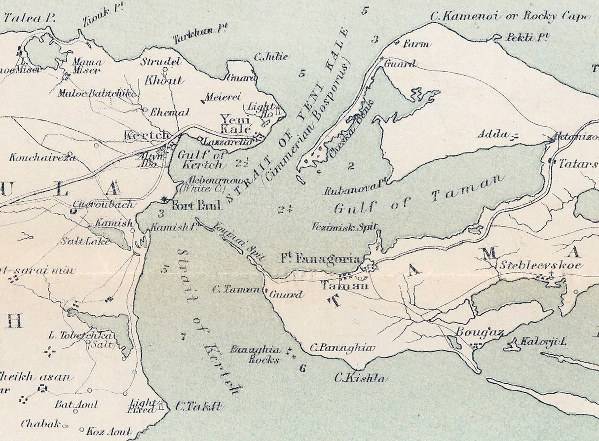 1855 Map of Crimea Ukraine