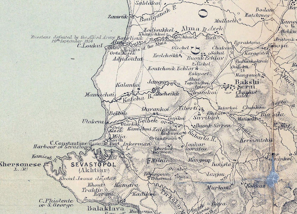 1855 Map of Crimea Ukraine
